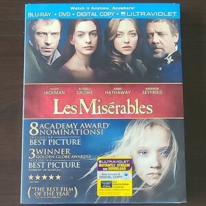 Les Misérables Blu-ray & DVD Movie Disc Set - w/Bonus EXCEPTIONAL used condition